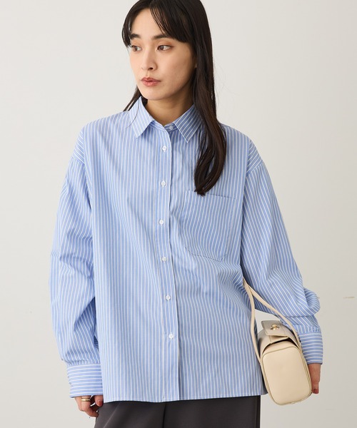 CRAFT STANDARD BOUTIQUE(クラフトスタンダードブティック)の「レギュラーカラーオーバーサイズシャツ(シャツ/ブラウス・レディース・ライトブルー/サックスブルー/ブルー・FREE)」の1枚目の写真