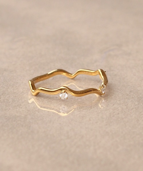 NOIR DE POUPEE（ノワールドプーペ）の「【WEB限定】K18vermeil ダイヤモンド3石 ニュアンスリング（リング・レディース・ゴールド・#11/#13/#15）」の12枚目の写真