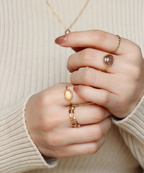 NOIR DE POUPEE（ノワールドプーペ）の「【WEB限定】K18vermeil ダイヤモンド3石 ニュアンスリング（リング・レディース・ゴールド・#11/#13/#15）」の18枚目の写真