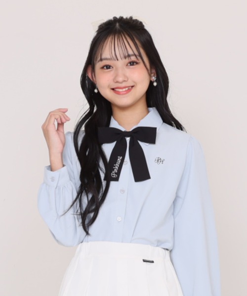 PINKHUNT（ピンクハント）の「PINKHUNT フォーマルブラウスシャツ 1165K（シャツ/ブラウス・キッズ・ベビーピンク/ライトブルー/ホワイト・120cm/130cm/140cm/150cm/160cm）」の2枚目の写真