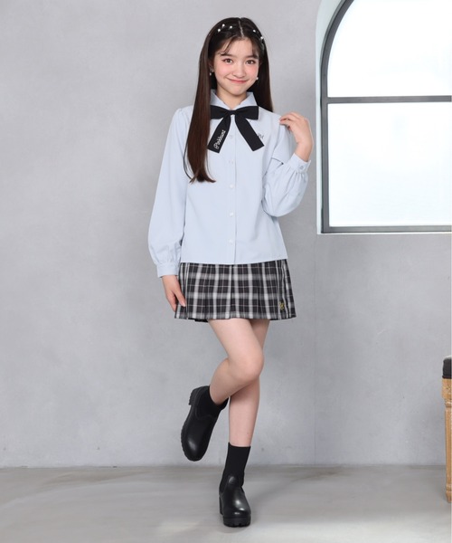 PINKHUNT（ピンクハント）の「PINKHUNT フォーマルブラウスシャツ 1165K（シャツ/ブラウス・キッズ・ベビーピンク/ライトブルー/ホワイト・120cm/130cm/140cm/150cm/160cm）」の16枚目の写真