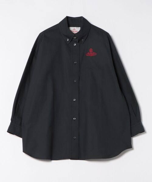 Vivienne Westwood(ヴィヴィアンウエストウッド)の「オーガニックオックスXXLボタンダウンシャツ(シャツ/ブラウス・レディース・ホワイト/ブラック/ブルー・FREE)」の2枚目の写真
