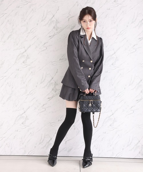 one after another NICE CLAUP（ワンアフターアナザーナイスクラップ）の「【premium order】サイズ展開あり/セットで着れる/バルーンスカパン（スカート・レディース・ブラック/グレー系その他/ベージュ/ピンクベージュ・SMALL/MEDIUM）」の13枚目の写真