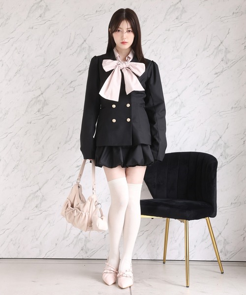 one after another NICE CLAUP（ワンアフターアナザーナイスクラップ）の「【premium order】サイズ展開あり/セットで着れる/バルーンスカパン（スカート・レディース・ブラック/グレー系その他/ベージュ/ピンクベージュ・SMALL/MEDIUM）」の21枚目の写真