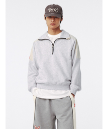 KIJUN MEN（キジュンメンズ）の「Half Zip-Up Pullover Melange White（スウェット）」
