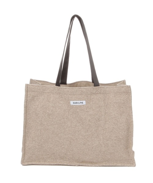 BABYLONE（バビロン）の「ネップトートBAG（トートバッグ・レディース・ベージュ/グレー・FREE）」の3枚目の写真
