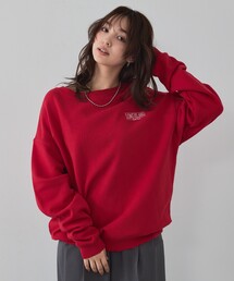 abahouse mavie | 【ゆるっとこなれ感】ヴィンテージライクスウェット/冬服/長袖/刺繍/裏起毛(スウェット)