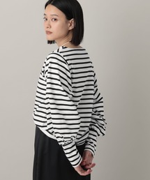 A part by | ボーダーパフスリーブ_長袖(Tシャツ/カットソー)