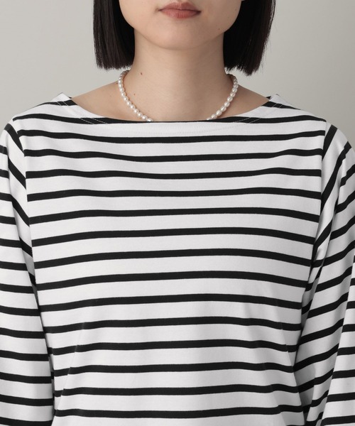 A part by（アパートバイ）の「ボーダーパフスリーブ_長袖（Tシャツ/カットソー・レディース・レッド/ブラック・FREE）」の16枚目の写真