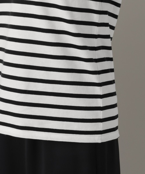 A part by（アパートバイ）の「ボーダーパフスリーブ_長袖（Tシャツ/カットソー・レディース・レッド/ブラック・FREE）」の18枚目の写真