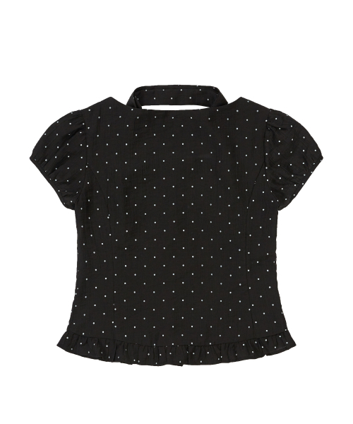 ILLIGO（イリゴ）の「リボンタイスクエアネックブラウスブラックドット（シャツ/ブラウス・レディース・その他・S/M）」の5枚目の写真