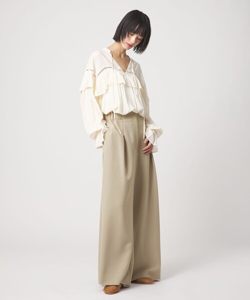 EMMEL REFINES（エメルリファインズ）の「＜EMMEL REFINES＞EM ジプシーサップ ワイドパンツ（スラックス・レディース・オリーブ/ベージュ・M/S）」の13枚目の写真