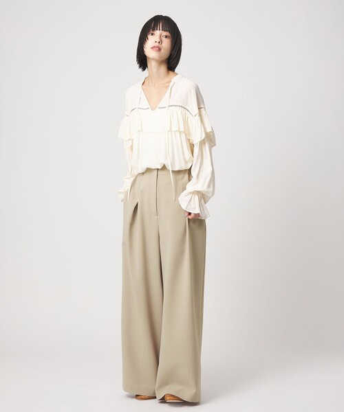 EMMEL REFINES（エメルリファインズ）の「＜EMMEL REFINES＞EM ジプシーサップ ワイドパンツ（スラックス・レディース・オリーブ/ベージュ・M/S）」の12枚目の写真