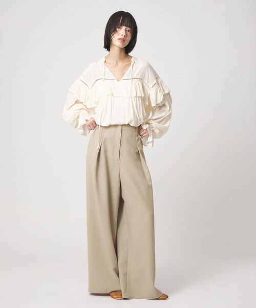 EMMEL REFINES（エメルリファインズ）の「＜EMMEL REFINES＞EM ジプシーサップ ワイドパンツ（スラックス・レディース・オリーブ/ベージュ・M/S）」の11枚目の写真