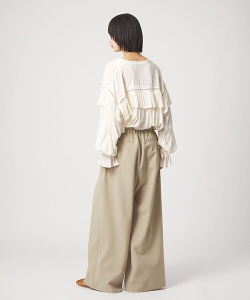 EMMEL REFINES（エメルリファインズ）の「＜EMMEL REFINES＞EM ジプシーサップ ワイドパンツ（スラックス・レディース・オリーブ/ベージュ・M/S）」の10枚目の写真