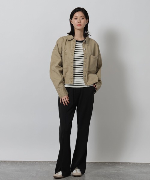 LAKOLE（ラコレ）の「カラーデニムシャツ / 642764（シャツ/ブラウス・レディース・ピンク/ブラック/ライトインディゴブルー/ベージュ・LARGE/MEDIUM）」の13枚目の写真