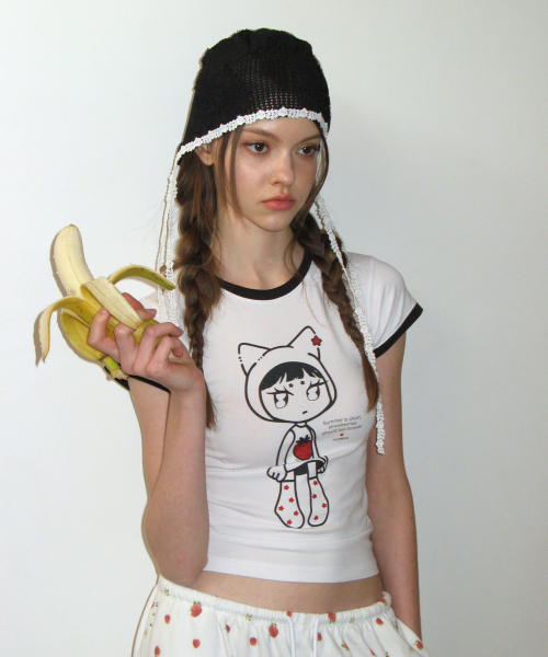 CRANK(クランク)の「レースクロシェボネット_ブラック(ニットキャップ/ビーニー・レディース・その他・FREE)」の2枚目の写真