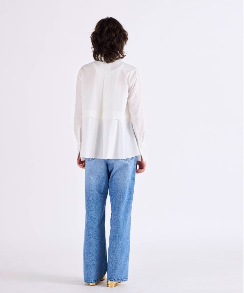 Marilyn Moon（マリリンムーン）の「tuck frill flare shirt（シャツ/ブラウス・レディース・ホワイト/グレー・FREE）」の12枚目の写真