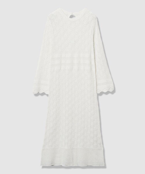 allureville（アルアバイル）の「レースニットワンピース（ワンピース・レディース・オフホワイト/ブラック・2）」の9枚目の写真