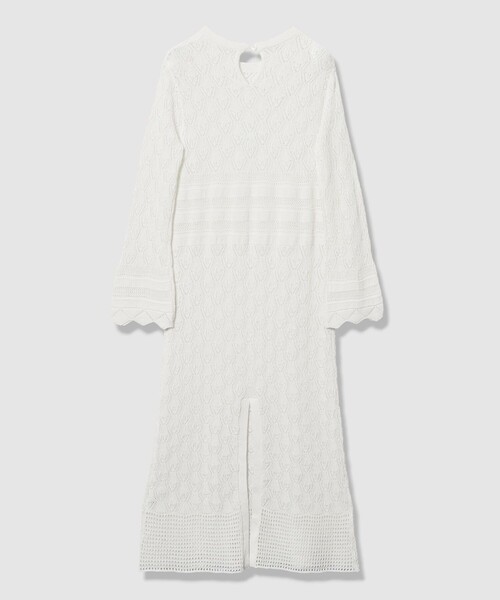 allureville（アルアバイル）の「レースニットワンピース（ワンピース・レディース・オフホワイト/ブラック・2）」の10枚目の写真