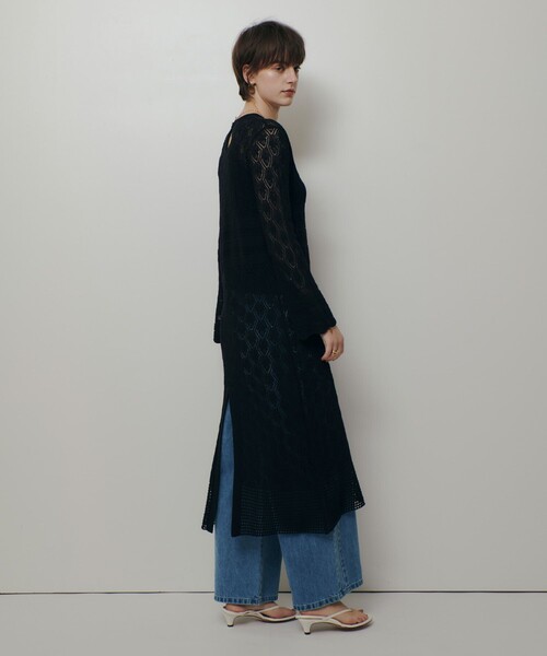 allureville（アルアバイル）の「レースニットワンピース（ワンピース・レディース・オフホワイト/ブラック・2）」の15枚目の写真