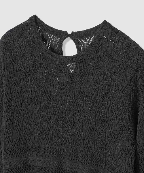 allureville（アルアバイル）の「レースニットワンピース（ワンピース・レディース・オフホワイト/ブラック・2）」の19枚目の写真