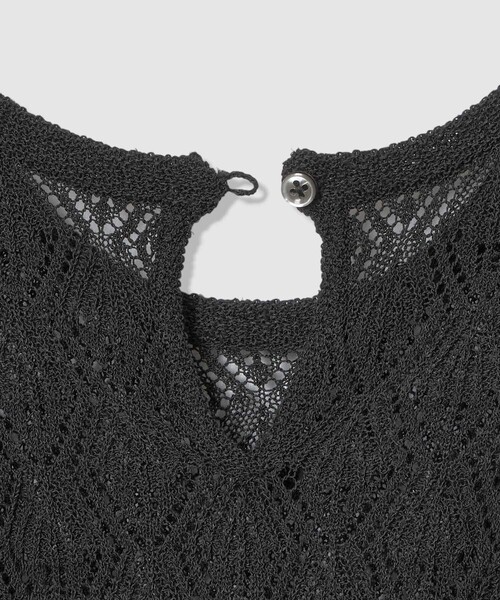 allureville（アルアバイル）の「レースニットワンピース（ワンピース・レディース・オフホワイト/ブラック・2）」の3枚目の写真