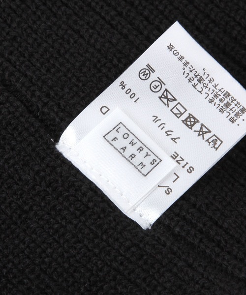 LOWRYS FARM（ローリーズファーム）の「ボーダーニットビーニー　645151（ニットキャップ/ビーニー・レディース・ブラック/アイボリー・FREE）」の9枚目の写真