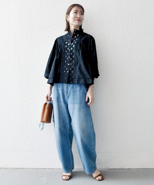 極美品　GIVENCHY ブラック レース シャツ　ジャケット　ブルゾン リブ イン コンフォート くぼっち☆とコラボ 大人の華やぎレースシャツ