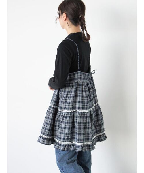 Samansa Mos2(サマンサ モスモス)の「はしごレースティアードキャミチュニック(チュニック・レディース・ブラック/オフホワイト/ネイビー・F)」の14枚目の写真