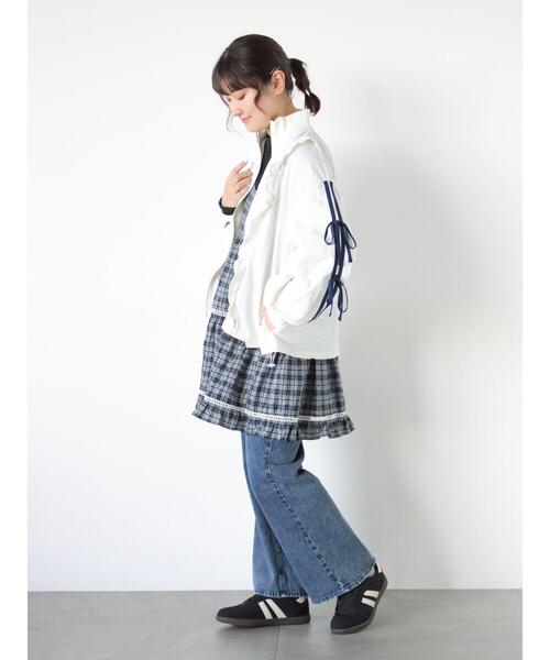 Samansa Mos2(サマンサ モスモス)の「はしごレースティアードキャミチュニック(チュニック・レディース・ブラック/オフホワイト/ネイビー・F)」の20枚目の写真