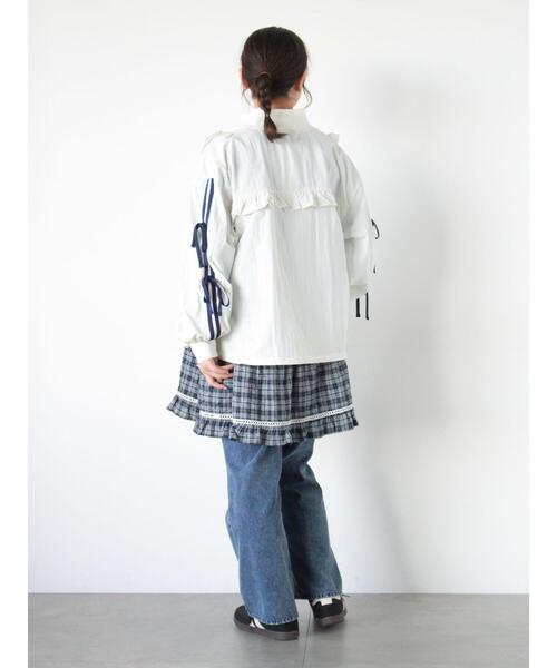 Samansa Mos2(サマンサ モスモス)の「はしごレースティアードキャミチュニック(チュニック・レディース・ブラック/オフホワイト/ネイビー・F)」の21枚目の写真