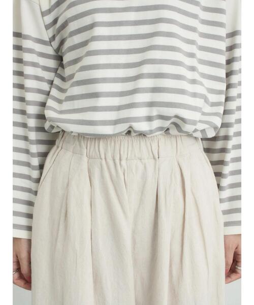 Samansa Mos2(サマンサ モスモス)の「【Cross×Linen】ふんわりパンツ(その他パンツ・レディース・ブラック/ベージュ・M/L)」の4枚目の写真