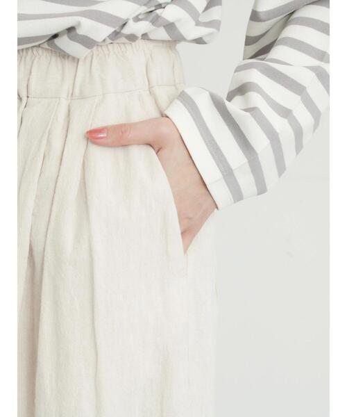 Samansa Mos2(サマンサ モスモス)の「【Cross×Linen】ふんわりパンツ(その他パンツ・レディース・ブラック/ベージュ・M/L)」の6枚目の写真