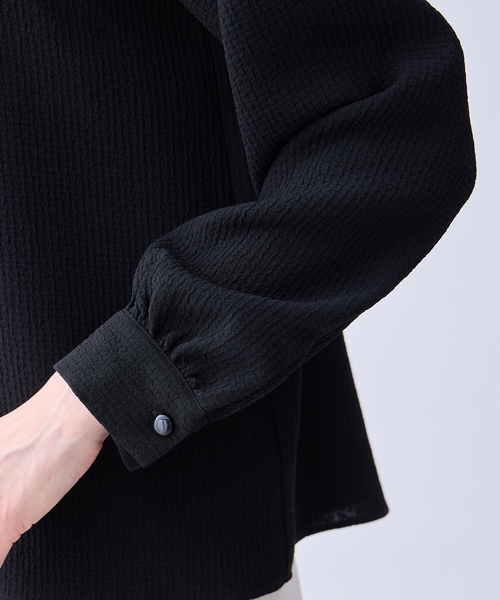 A/C DESIGN BY ALPHA CUBIC（エーシーデザインバイアルファキュービック）の「ジャガードボウタイブラウス（シャツ/ブラウス・レディース・オフホワイト/ブラック・9号/11号）」の11枚目の写真