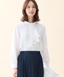 A/C DESIGN BY ALPHA CUBIC（エーシーデザインバイアルファキュービック）の「ジャガードボウタイブラウス（シャツ/ブラウス）」