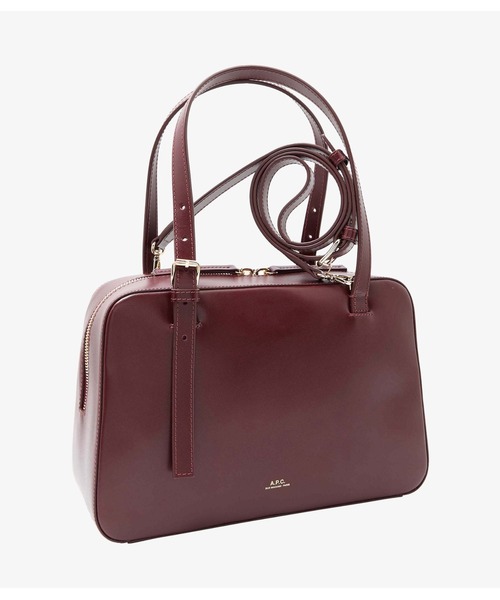 A.P.C.(アーペーセー)の「SAC VIRGINIE BOX/ショルダーバッグ(ショルダーバッグ・レディース・ボルドー/ブラック・ONESIZE)」の11枚目の写真