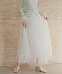 natural couture | チュールクリンクルスカート(スカート)