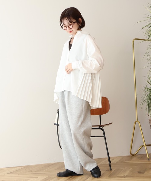 AMERICAN HOLIC(アメリカンホリック)の「【イージーケア】バックプリーツシャツ(シャツ/ブラウス・レディース・オフホワイト/サックスブルー/ブラック・M/L)」の20枚目の写真