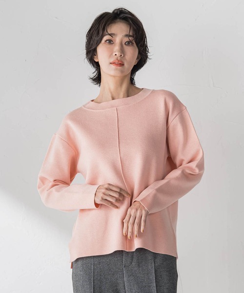 la.f…(ラエフ)の「”即着”トーンアップニット(ニット/セーター・レディース・ブルー/アイボリー/ピンク/ベージュ系その他・9号/11号)」の1枚目の写真