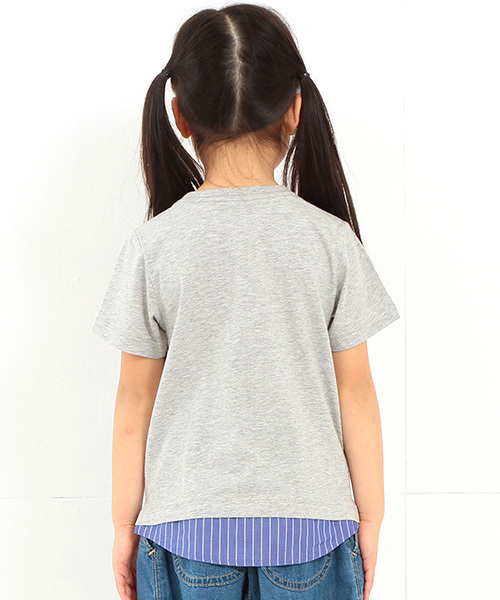 B:MING by BEAMS（ビーミングバイビームス）の「ビーミング by ビームス / レイヤードTシャツ 16SS（Tシャツ/カットソー・キッズ・ホワイト/トップグレー/ネイビー・90/100/120/110/140/130）」の6枚目の写真