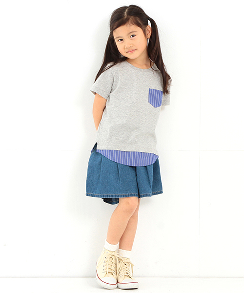 B:MING by BEAMS（ビーミングバイビームス）の「ビーミング by ビームス / レイヤードTシャツ 16SS（Tシャツ/カットソー・キッズ・ホワイト/トップグレー/ネイビー・90/100/120/110/140/130）」の7枚目の写真