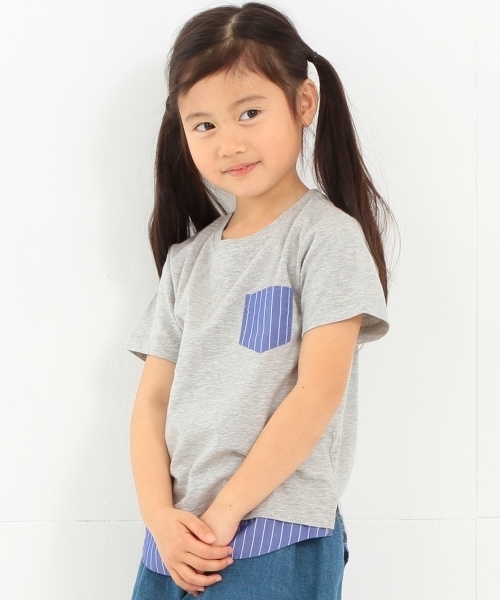 B:MING by BEAMS（ビーミングバイビームス）の「ビーミング by ビームス / レイヤードTシャツ 16SS（Tシャツ/カットソー・キッズ・ホワイト/トップグレー/ネイビー・90/100/120/110/140/130）」の18枚目の写真