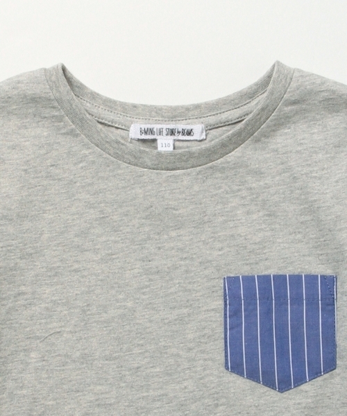 B:MING by BEAMS（ビーミングバイビームス）の「ビーミング by ビームス / レイヤードTシャツ 16SS（Tシャツ/カットソー・キッズ・ホワイト/トップグレー/ネイビー・90/100/120/110/140/130）」の12枚目の写真