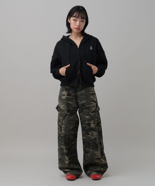 ALAND(エーランド)の「【UNISEX】ALAND/ワッペンダブルジップパーカー(パーカー・レディース・ブラック/グレー・SMALL/LARGE)」の6枚目の写真