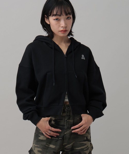 ALAND(エーランド)の「【UNISEX】ALAND/ワッペンダブルジップパーカー(パーカー・レディース・ブラック/グレー・SMALL/LARGE)」の9枚目の写真