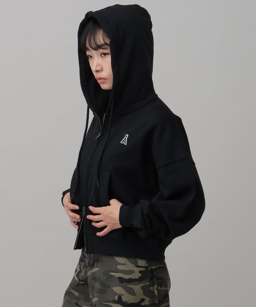 ALAND(エーランド)の「【UNISEX】ALAND/ワッペンダブルジップパーカー(パーカー・レディース・ブラック/グレー・SMALL/LARGE)」の10枚目の写真