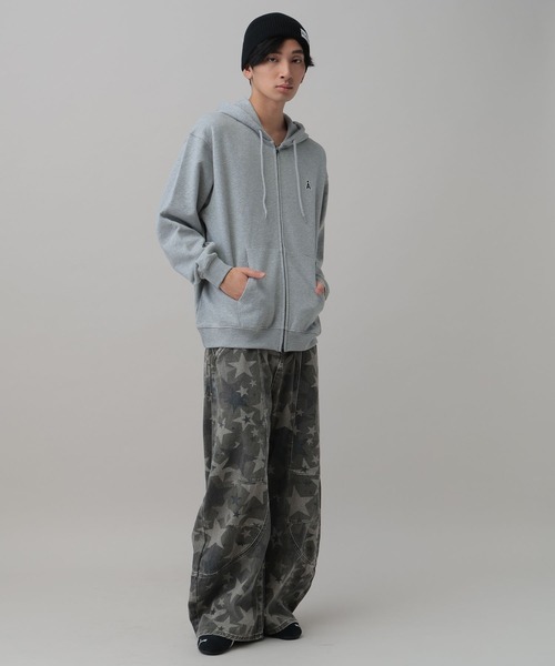 ALAND(エーランド)の「【UNISEX】ALAND/ワッペンダブルジップパーカー(パーカー・レディース・ブラック/グレー・SMALL/LARGE)」の11枚目の写真