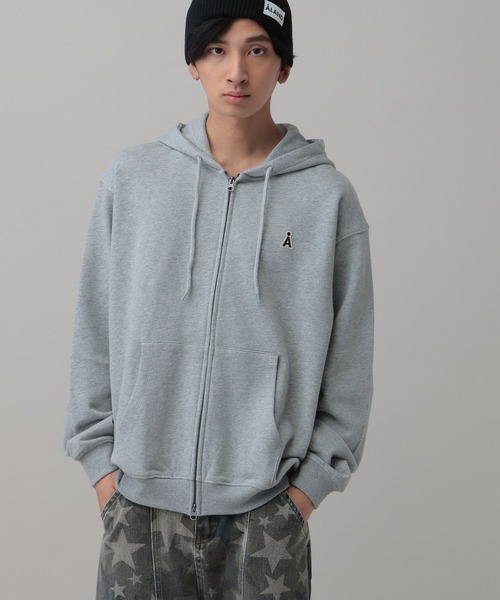 ALAND(エーランド)の「【UNISEX】ALAND/ワッペンダブルジップパーカー(パーカー・レディース・ブラック/グレー・SMALL/LARGE)」の14枚目の写真