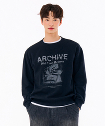 男性レトログラフィックスウェットシャツ-FARK5118B04